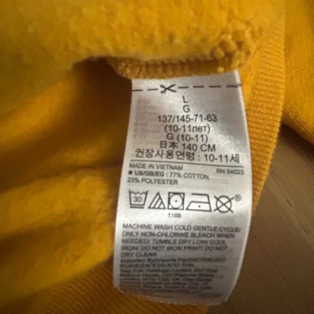 GAP Kids Yellow Logo Crewneck Sweatshirt